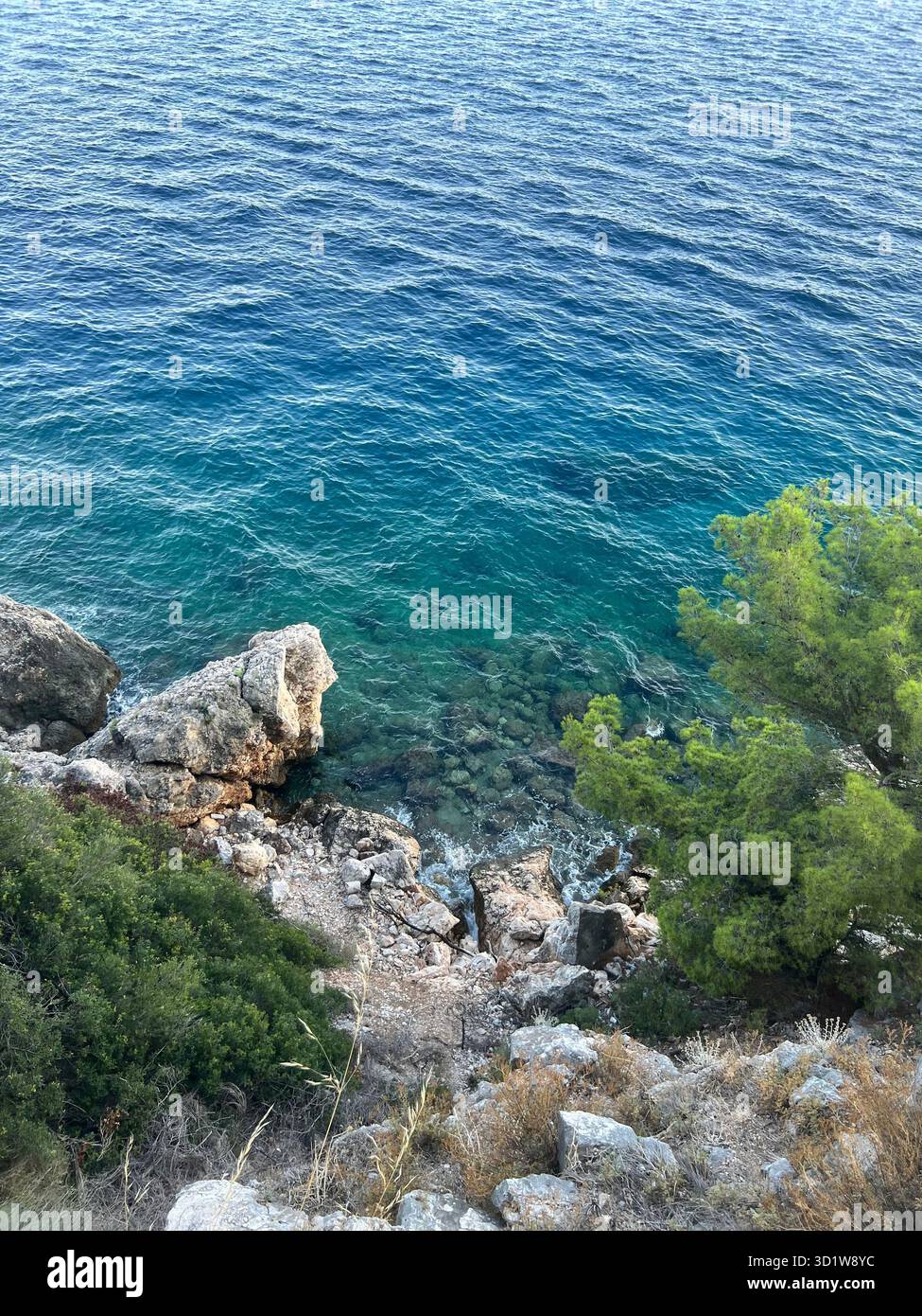 vue sur la mer adriatique - Image de stock capturée avec un smartphone