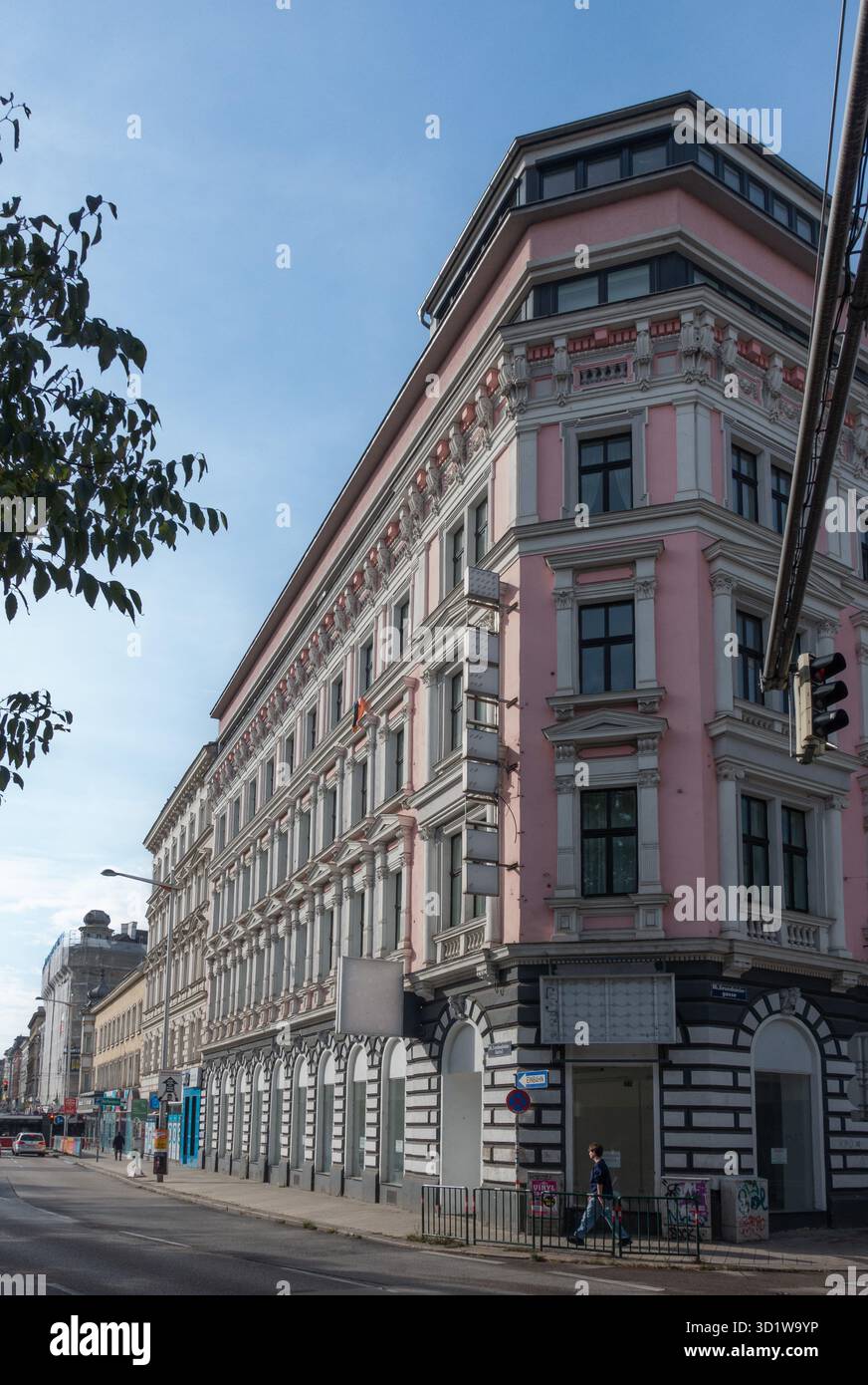 Immeuble historique rénové, Lerchenfelder Guertel, Vienne, Autriche Banque D'Images