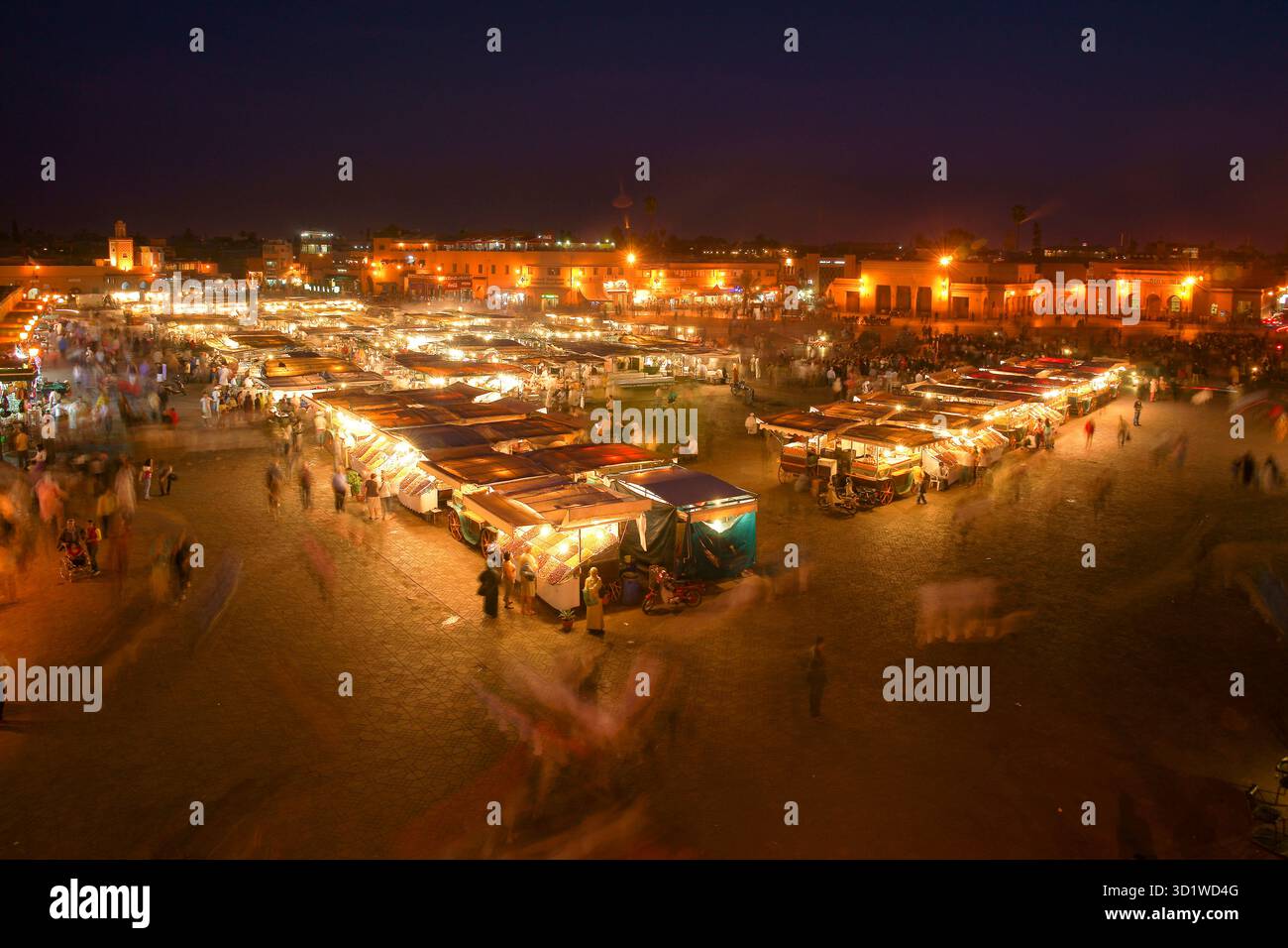 Place Djemaa El Fna. Marrakech. Cité impériale. Maroc. Afrique. Banque D'Images