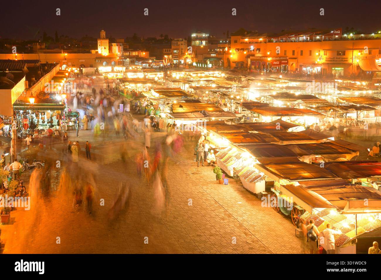 Place Djemaa El Fna. Marrakech. Cité impériale. Maroc. Afrique. Banque D'Images