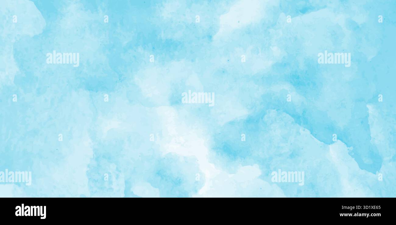 Fond de vecteur aquarelle bleu. Toile de fond de teinture carrée de peinture abstraite à la main. ciel sombre, illustration aquarelle de pluie Illustration de Vecteur