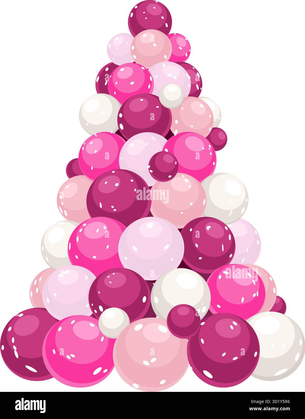 Arbre de Noël forme boules d'arbre de Noël ornements illustration vectorielle de décoration Illustration de Vecteur