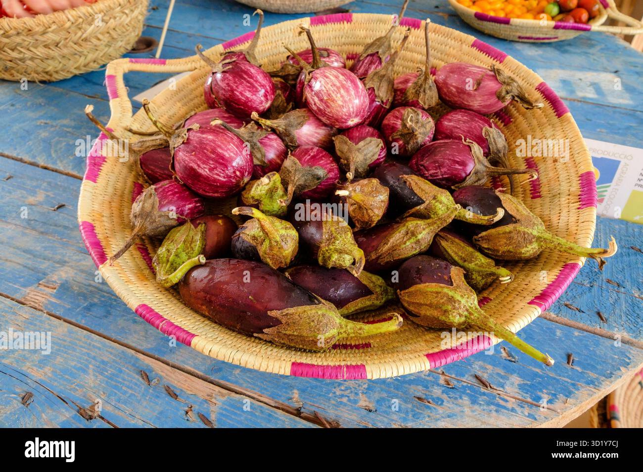 Vente de fruits et légumes indigènes, Mercat Pagès, Centre Artesà Antoni Tur Gabrielet, Sant Francesc Xavier, Formentera, Bale Banque D'Images