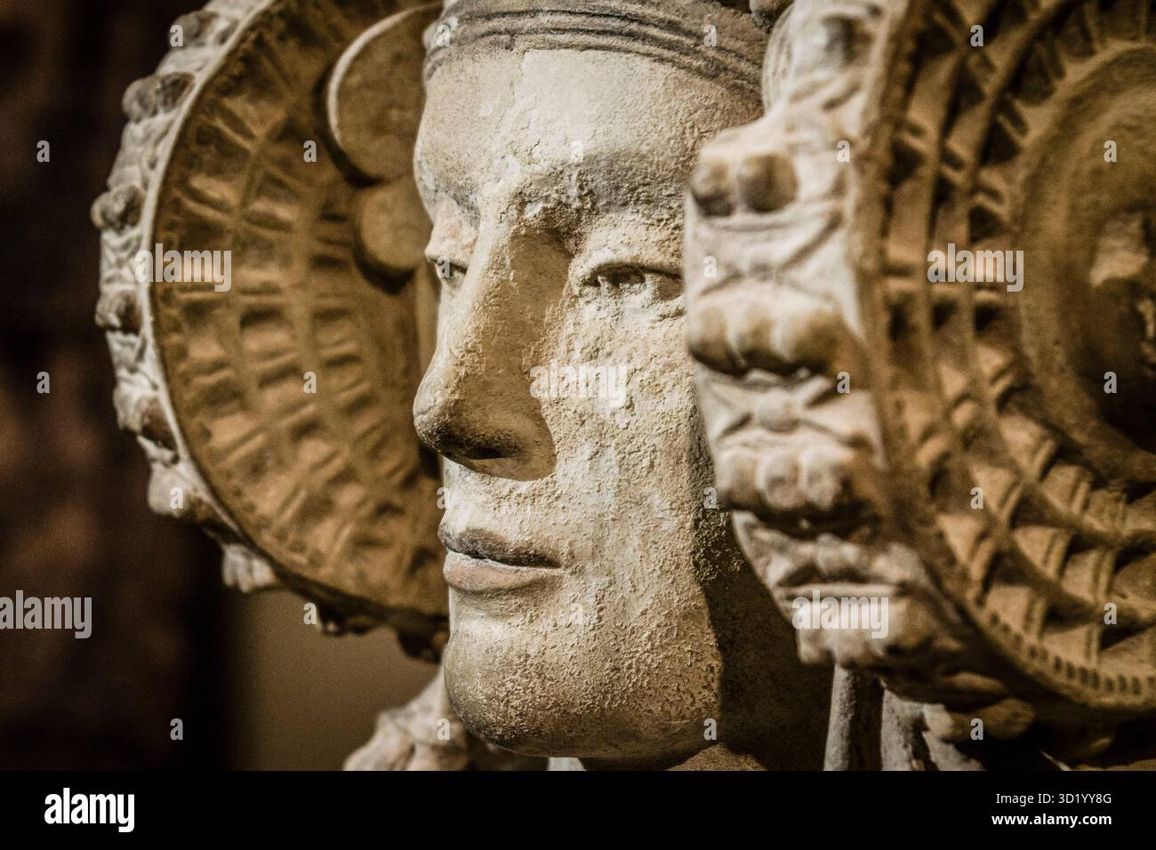 Dame d'Elche, sculpture ibérique, calcaire entre le Ve et le IVe siècles av. J.-C., Alejandro Ramos Folqués archéologique et Histor Banque D'Images