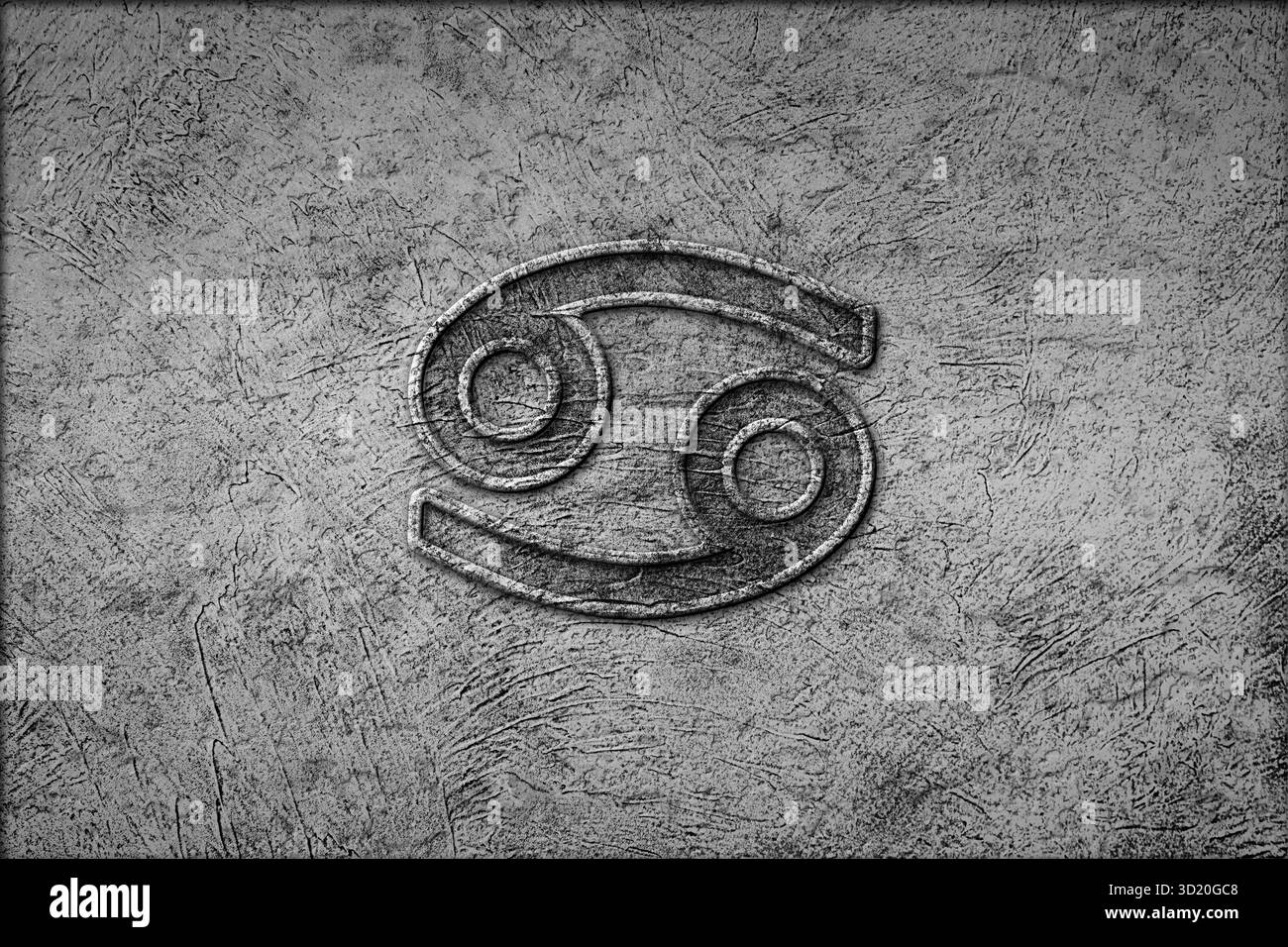 Symbole horoscope cancer, style vintage cancer Banque D'Images