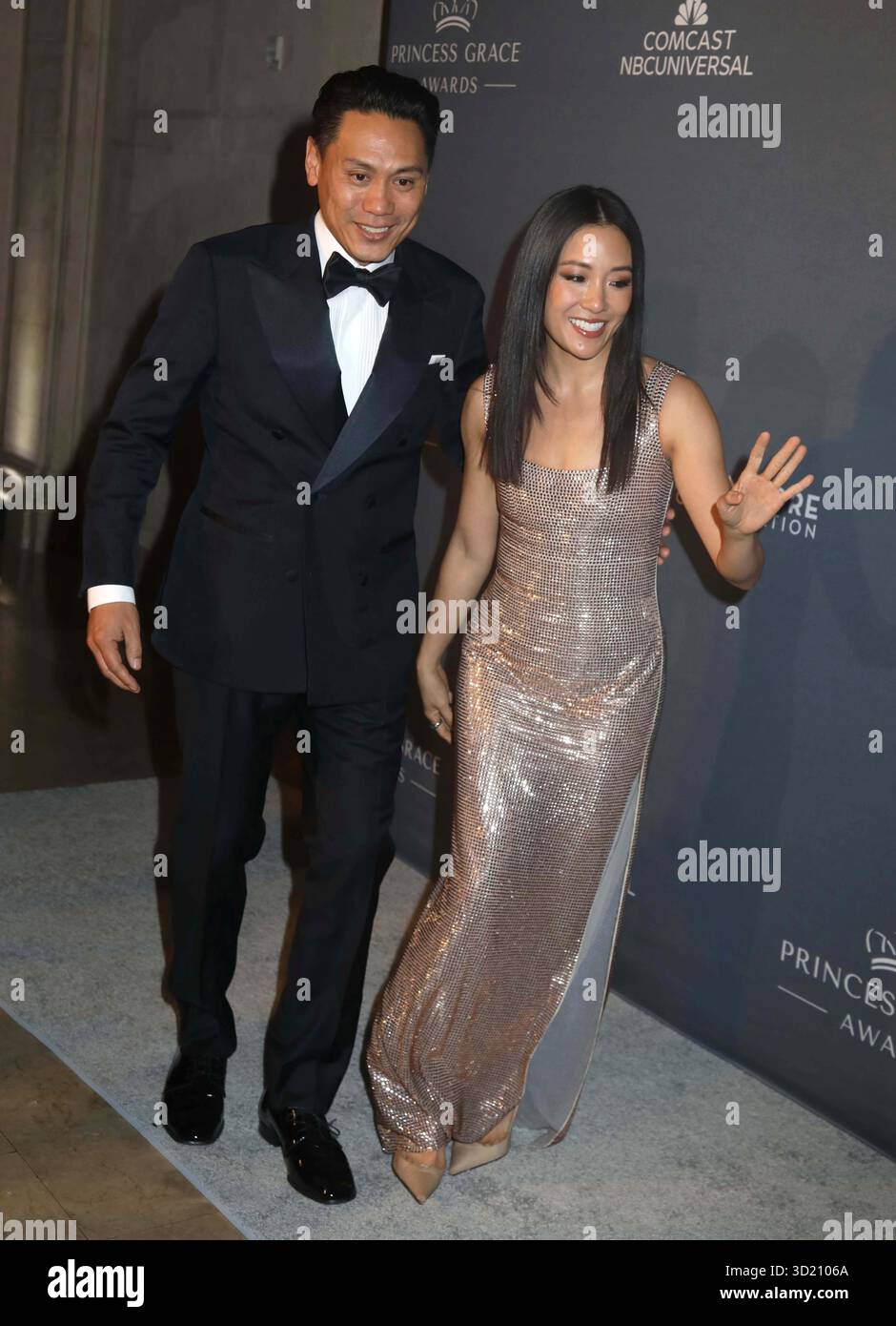 29 octobre 2025, New York, New York, États-Unis : honoré, le cinéaste JON M. CHU et l'actrice CONSTANCE WU vus au Gala des Princess Grace Awards 2025 qui s'est tenu au Plaza Hotel. (Crédit image : © Nancy Kaszerman/ZUMA Press Wire) USAGE ÉDITORIAL SEULEMENT ! Non destiné à UN USAGE commercial ! Banque D'Images