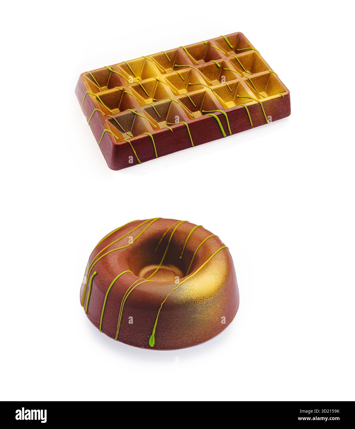 Confiserie au chocolat faite à la main avec un design et des couleurs uniques Banque D'Images