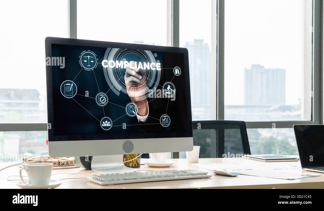 Système de conformité pour les entreprises Modish Online afin de répondre aux normes de qualité Banque D'Images