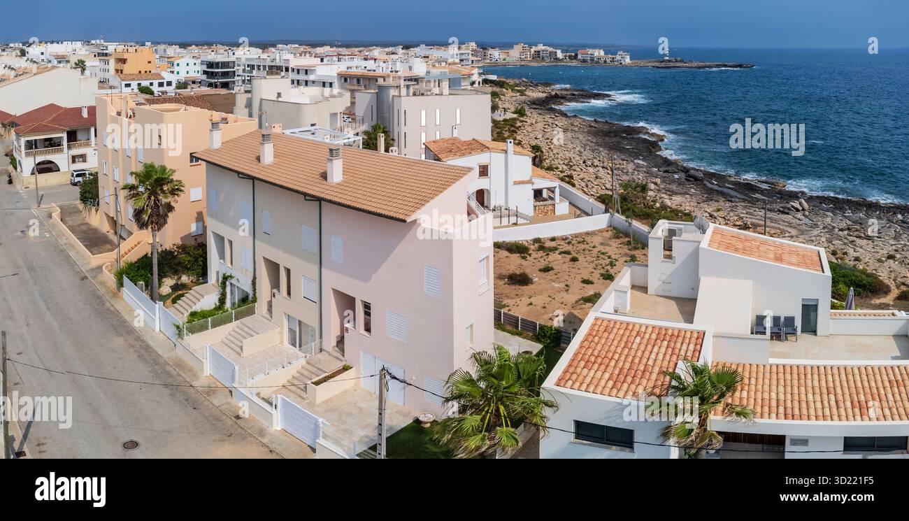 Colònia de Sant Jordi, municipalité de Las Salinas, Majorque, Îles Baléares, Espagne Banque D'Images