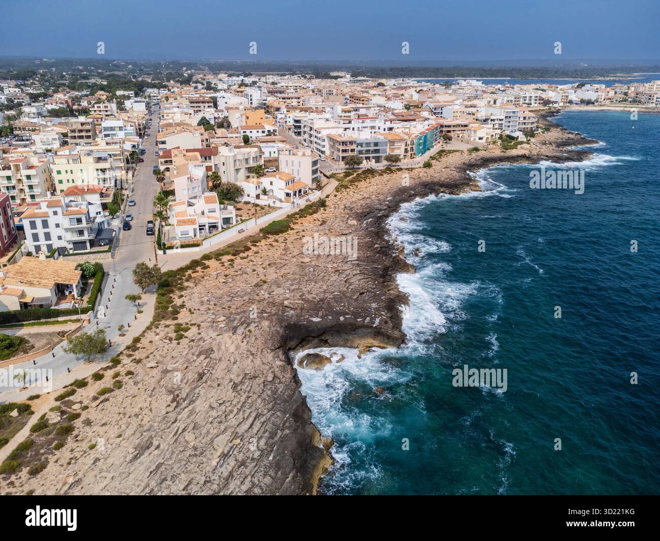 Colònia de Sant Jordi, municipalité de Las Salinas, Majorque, Îles Baléares, Espagne Banque D'Images