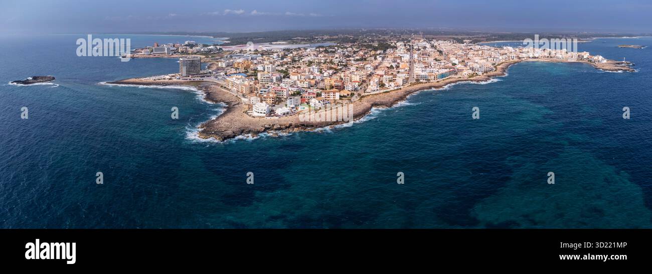 Colònia de Sant Jordi, municipalité de Las Salinas, Majorque, Îles Baléares, Espagne Banque D'Images