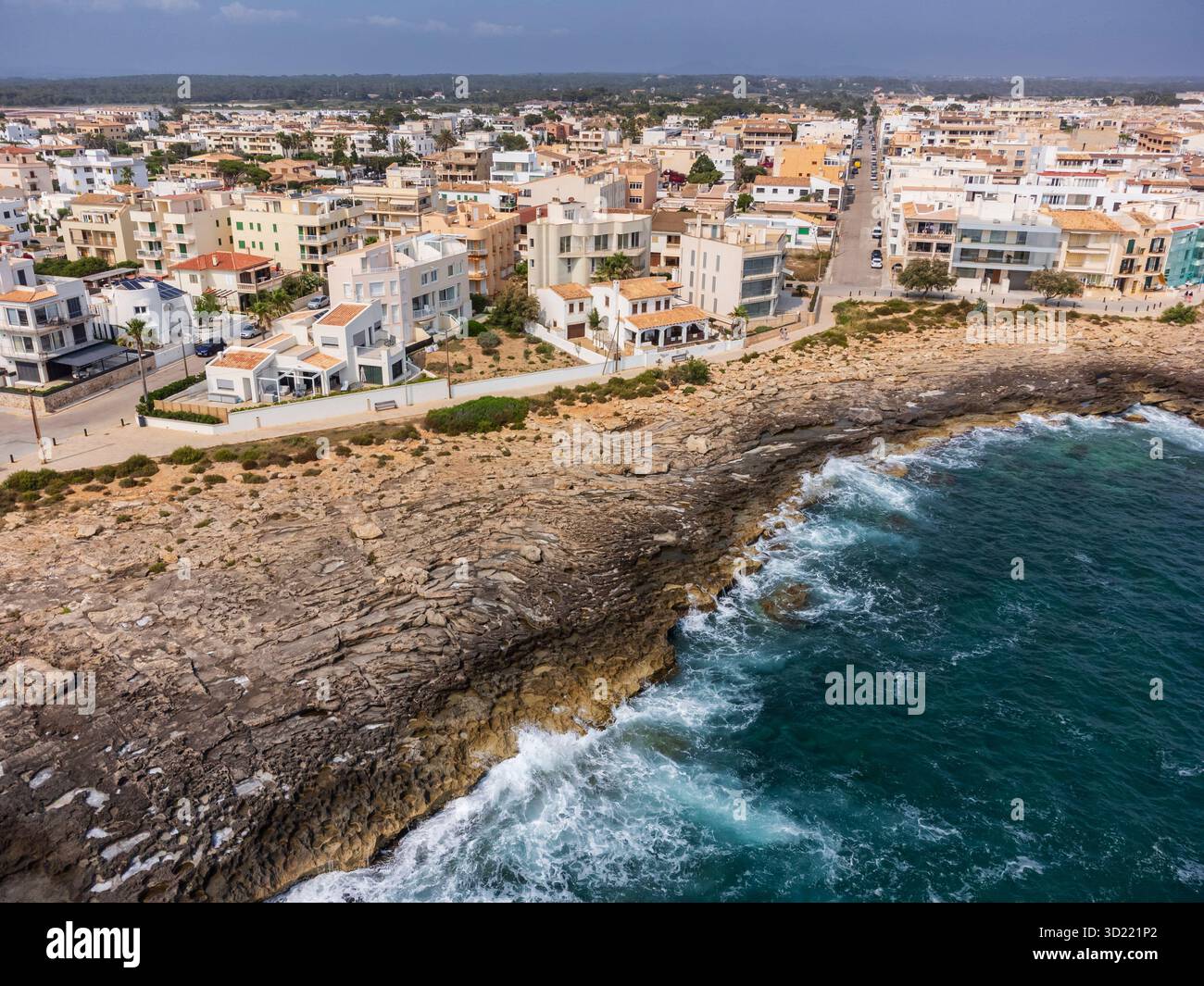 Colònia de Sant Jordi, municipalité de Las Salinas, Majorque, Îles Baléares, Espagne Banque D'Images