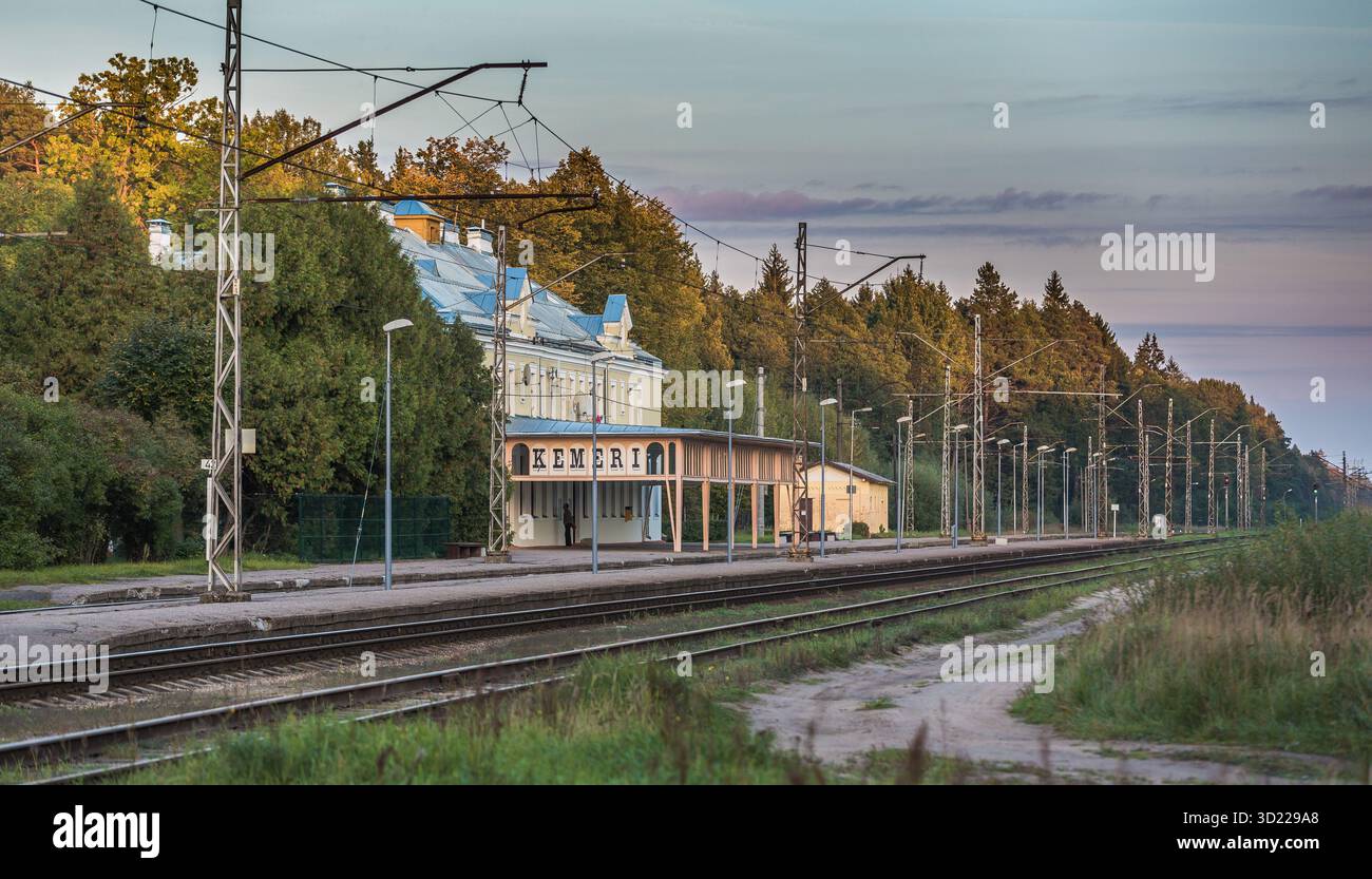 Riga (Lettland), gare de Kemeri en Lettonie Banque D'Images