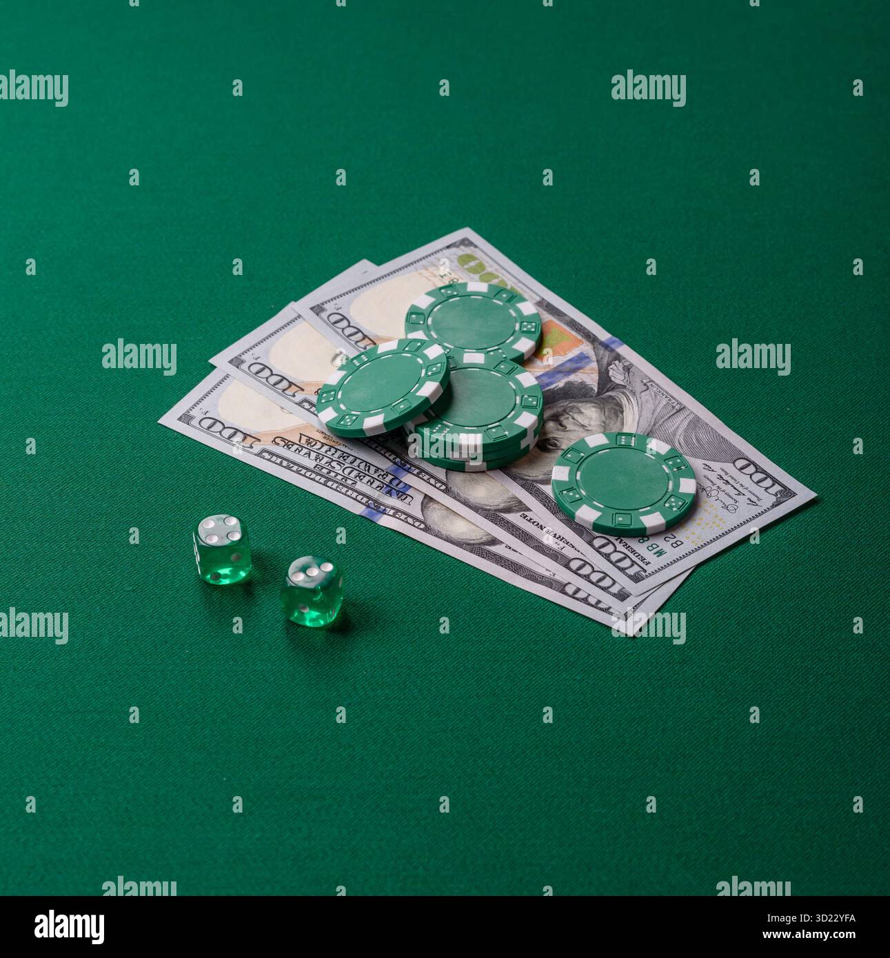 Jeu de dés Craps dans le casino avec des jetons, des Paris et du risque. Jeu de craps Banque D'Images