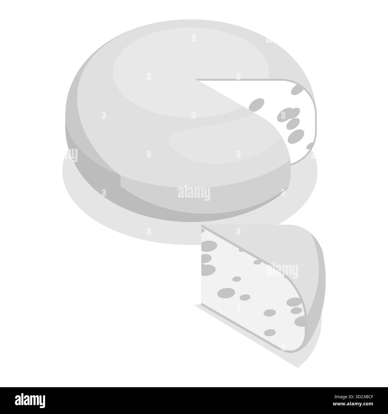 Ensemble plat isométrique 3D de fromage, aliments frais biologiques. Point 2 Banque D'Images