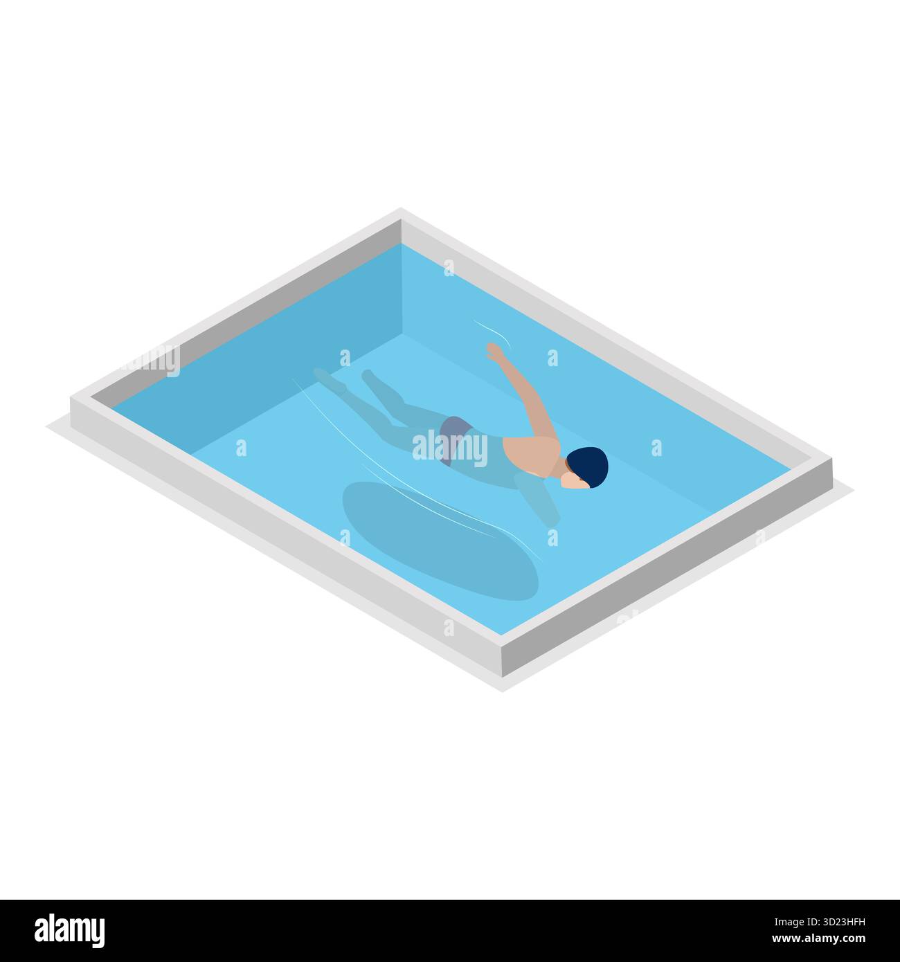 Ensemble plat isométrique 3D de sportifs handicapés, athlètes ayant des handicaps physiques. Point 5 Banque D'Images