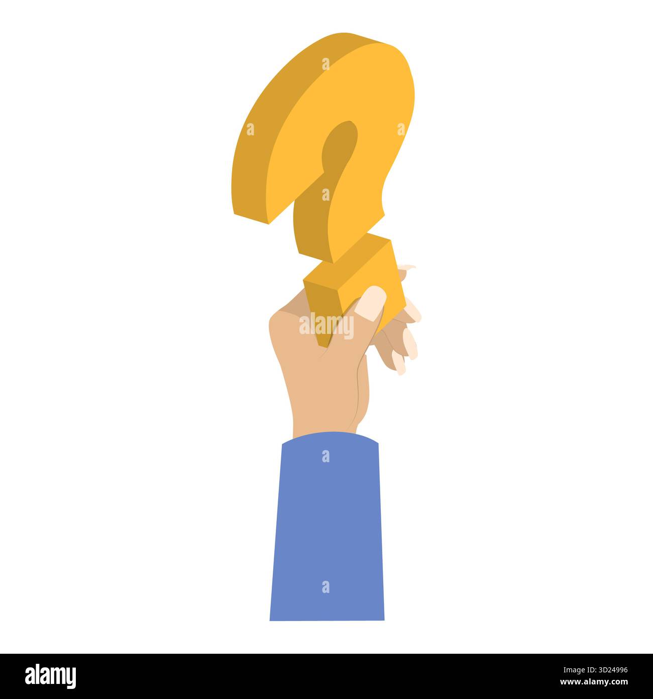 Illustration conceptuelle 3D Isométrique plate de FAQ Banque D'Images