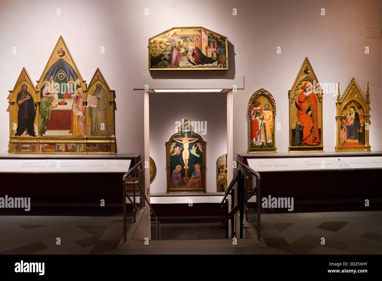 Lorenzo Monaco et la peinture gothique tardive, galerie Accademia, Galleria dell’Accademia, Florence, Florence, Florence, Florence, Toscane, Italie Banque D'Images