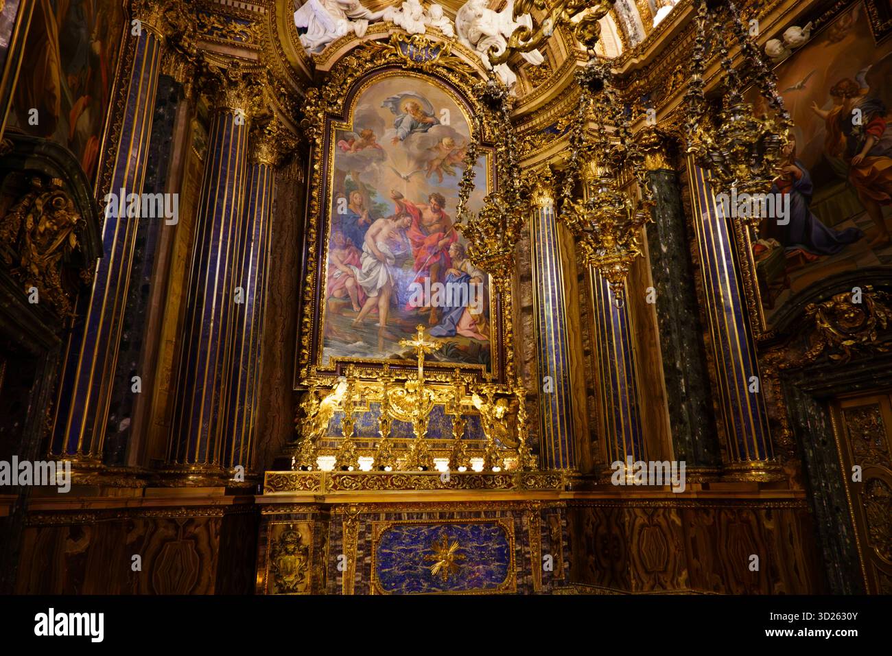 Chapelle de Jean-Baptiste (Capela de São João Batista) dans l'église Saint-Roch (Igreja de São Roque) à Lisbonne, Portugal Banque D'Images