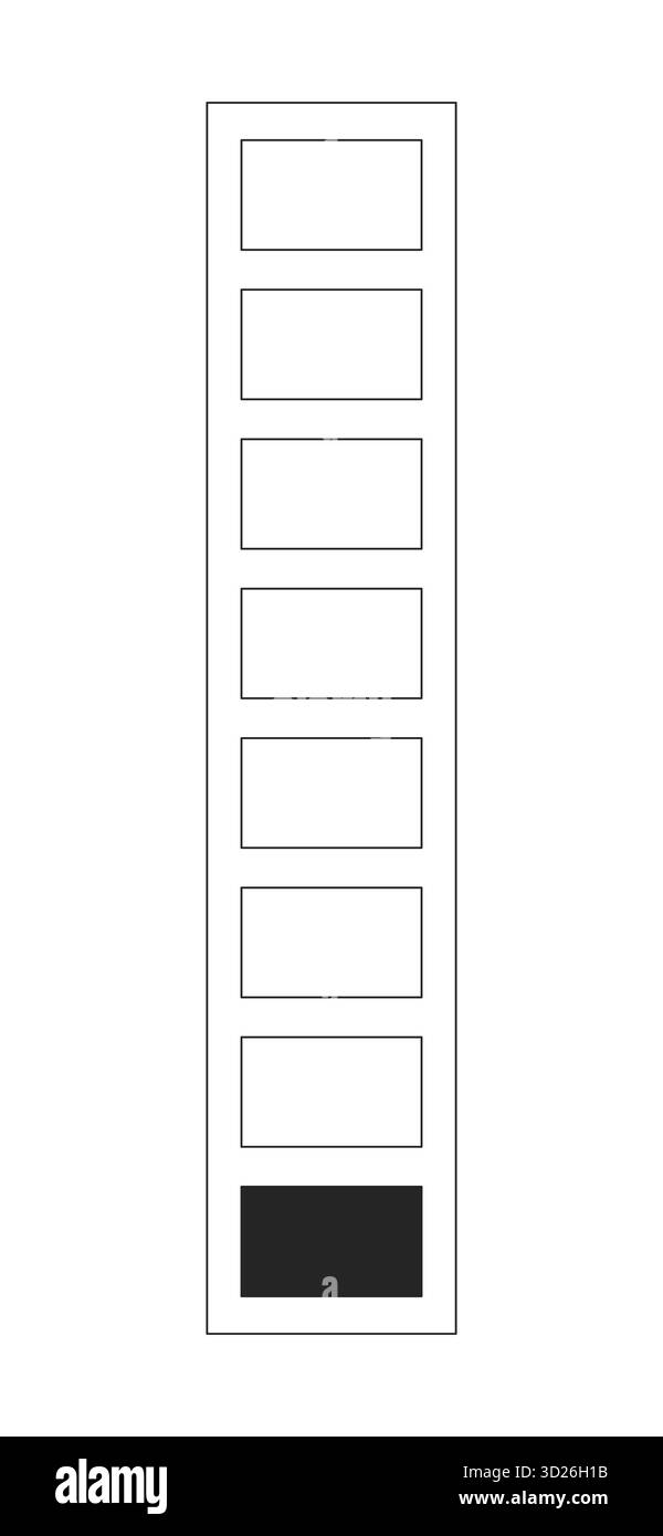 Barre indicatrice verticale avec segments objet ligne 2D. Illustration de Vecteur