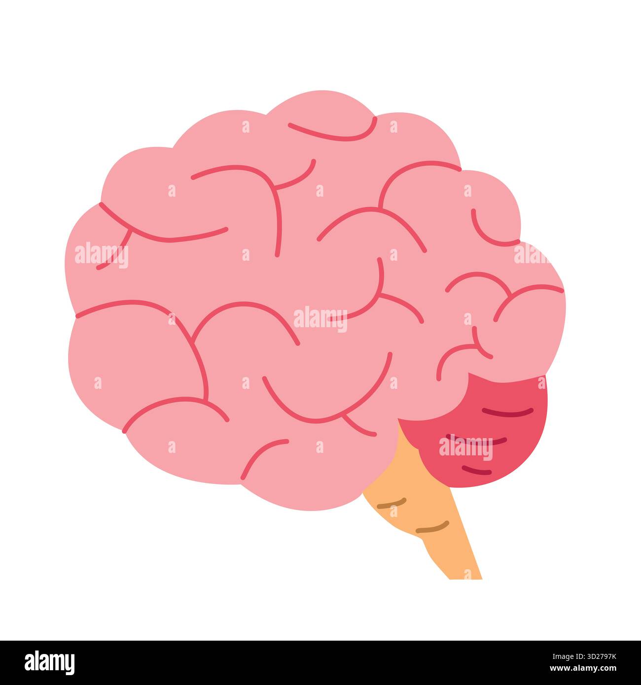 icône du cerveau humain, symbolisant l'intelligence, la créativité, la pensée et la santé mentale - illustration vectorielle Illustration de Vecteur