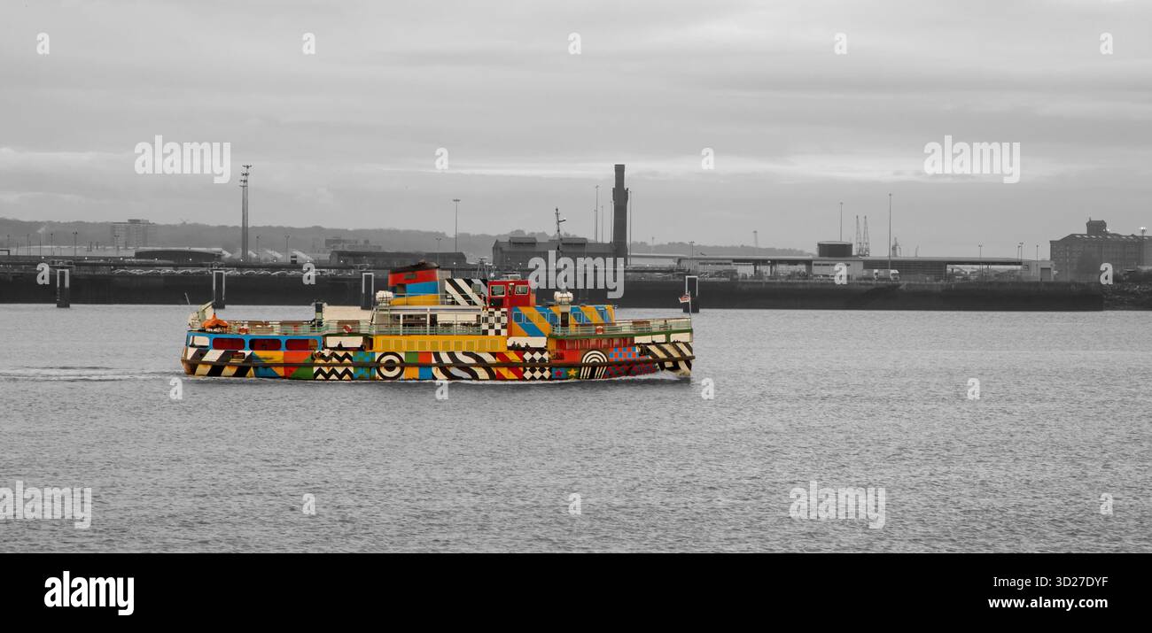 Le Mersey Ferry, qui relie Liverpool à Birkenhead Banque D'Images