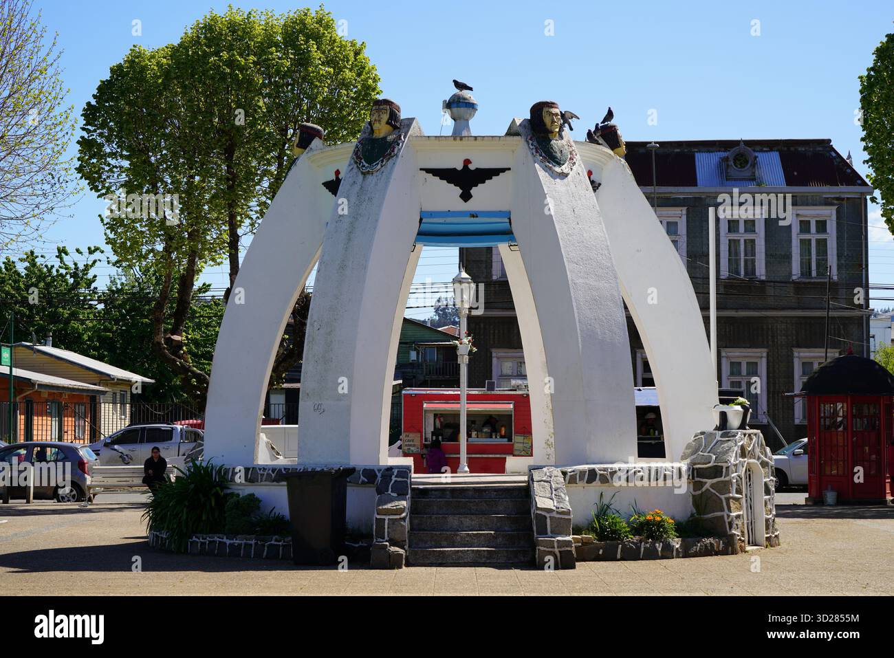 odeon ubicado en la plaza de armas de carahue chili Banque D'Images