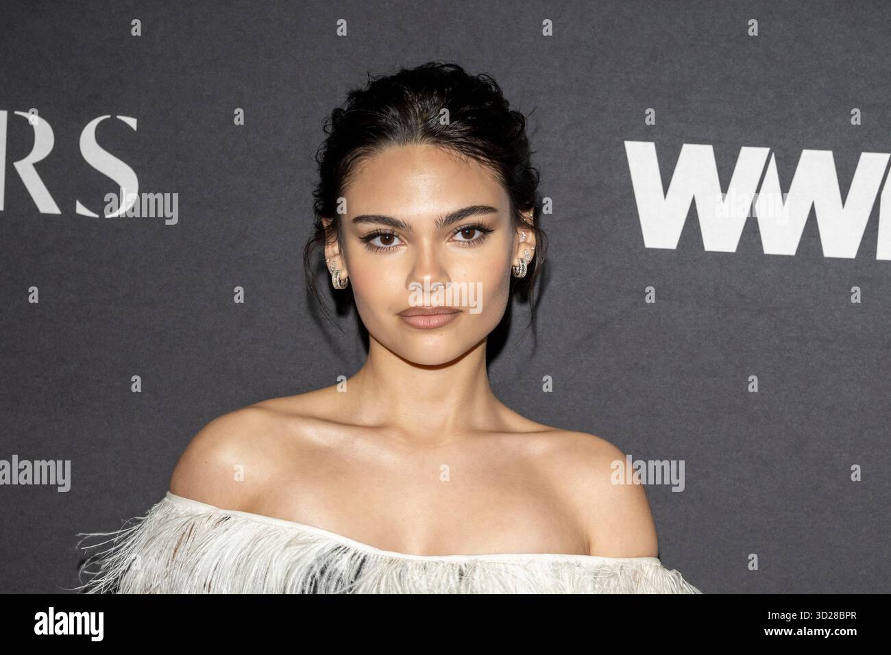 Ariana Greenblatt assiste aux WWD Honors 2025 à Cipriani South Street à New York, New York, États-Unis, le 28 octobre 2025. (Photo de M10s/TheNews2/NurPhoto) crédit : NurPhoto SRL/Alamy Live News Banque D'Images