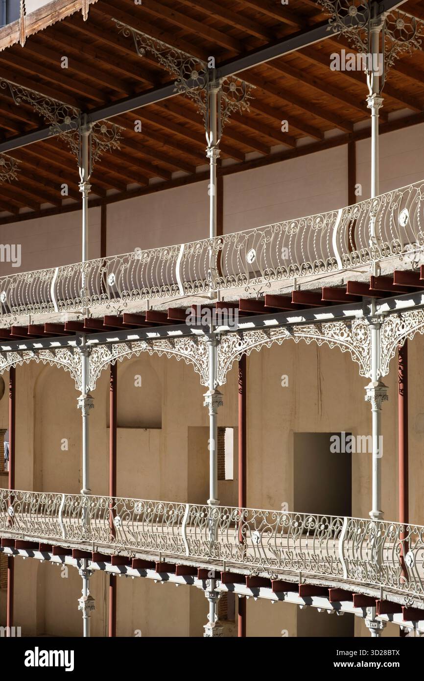 Se trouve à Beti Jai Fronton ('frontón'), un site sportif pour les jeux de pelote basque construit au 19ème siècle, Madrid, Espagne. Banque D'Images