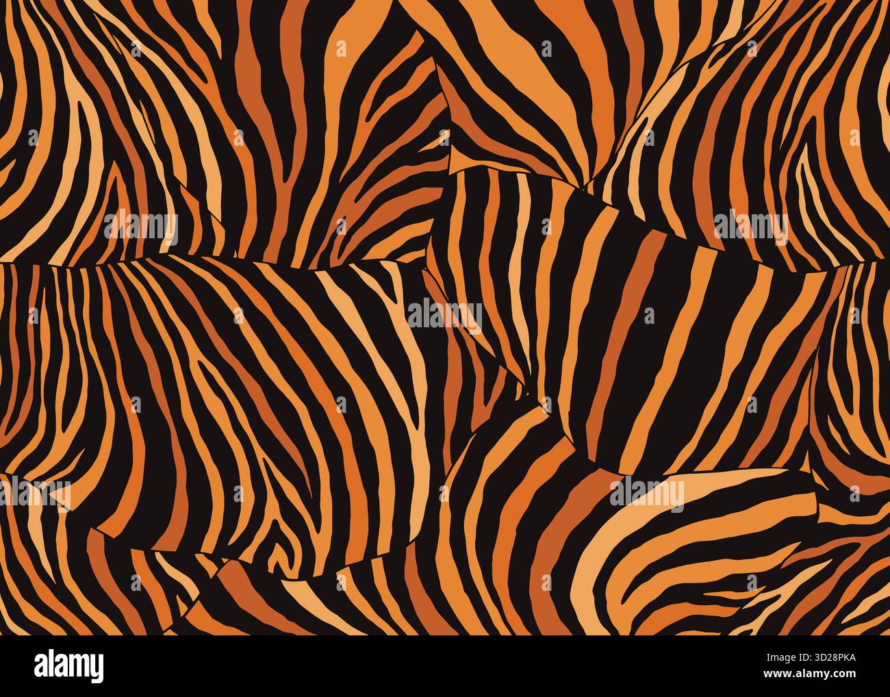 Motif peau d'animal zébré abstrait. Fond d'illustration vectorielle d'impression d'animal. Illustration de conception de peau de fourrure de faune pour le web, décoration d'intérieur, fas Illustration de Vecteur