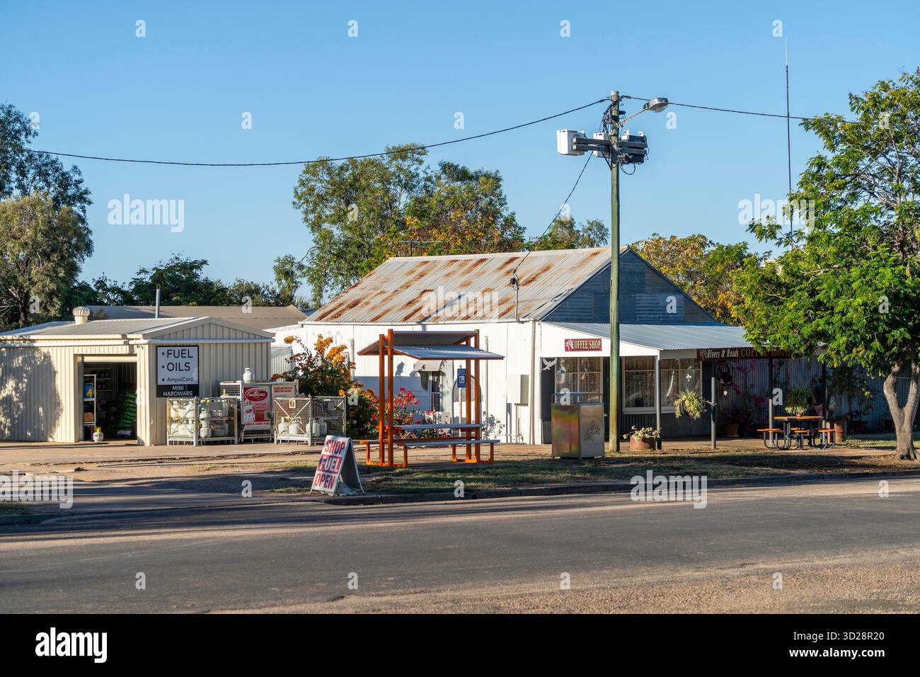 Magasin général et café, Muttaburra, Queensland, Australie Banque D'Images