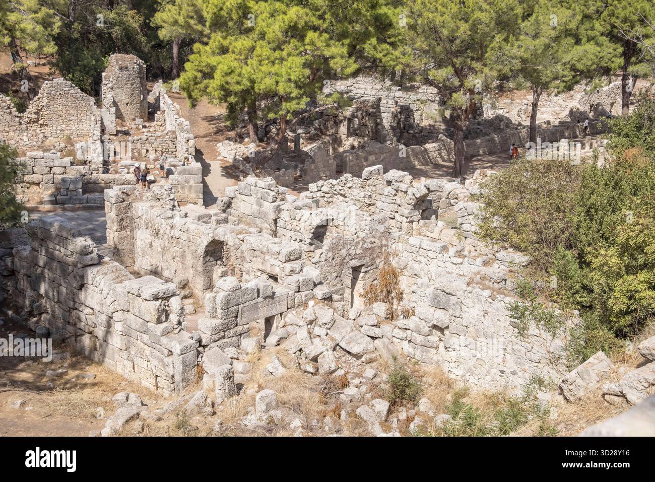phaselis est les ruines d'une ancienne colonie grecque et romaine sur la côte de la turquie dans la province d'antalya Banque D'Images