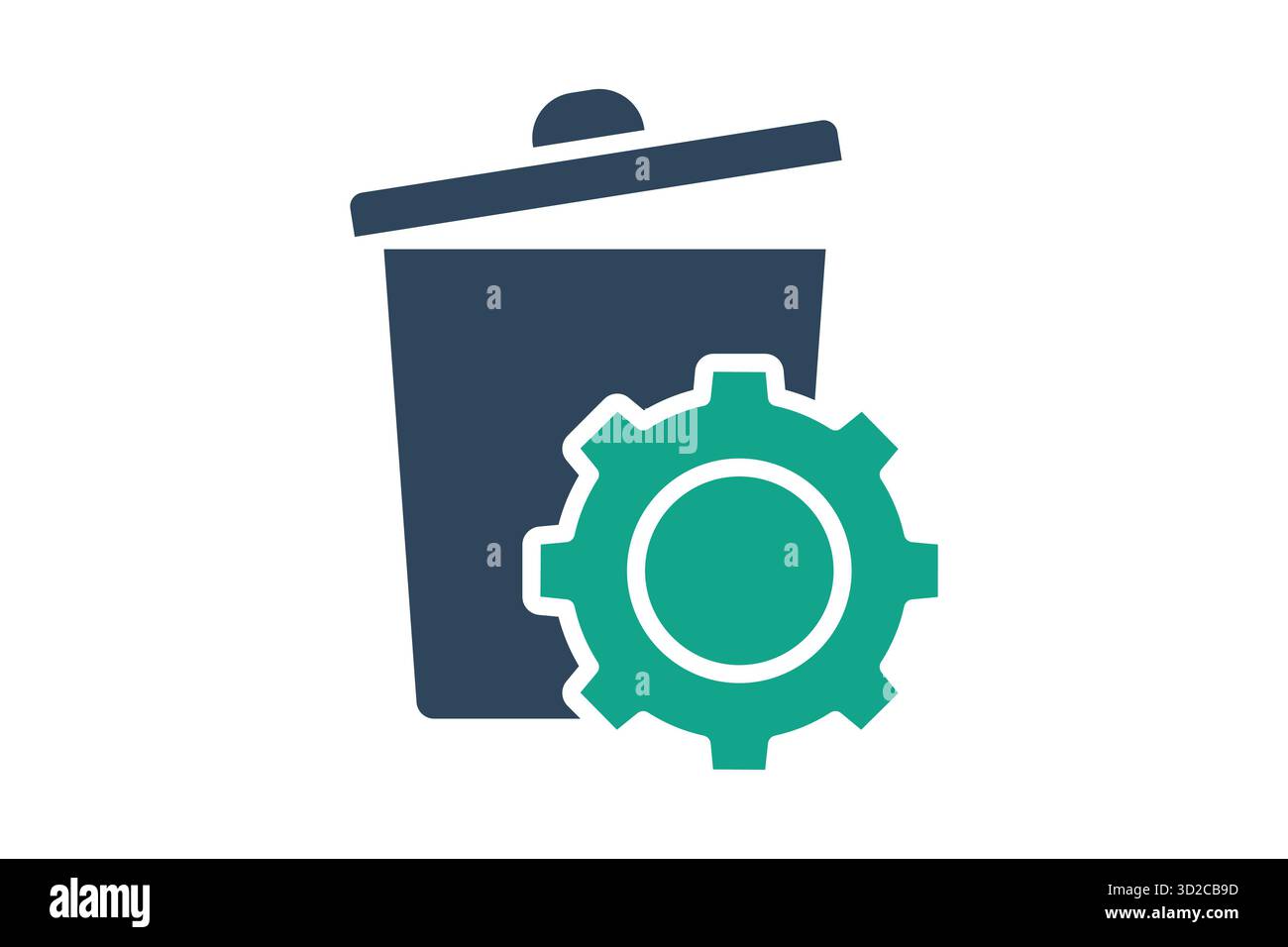 Icône de gestion des déchets. style d'icône unie. icône liée au développement durable. illustration vectorielle des éléments de recyclage Illustration de Vecteur