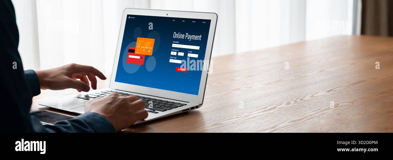 Plate-forme de paiement en ligne pour le transfert d'argent modish sur Internet netowrk Banque D'Images