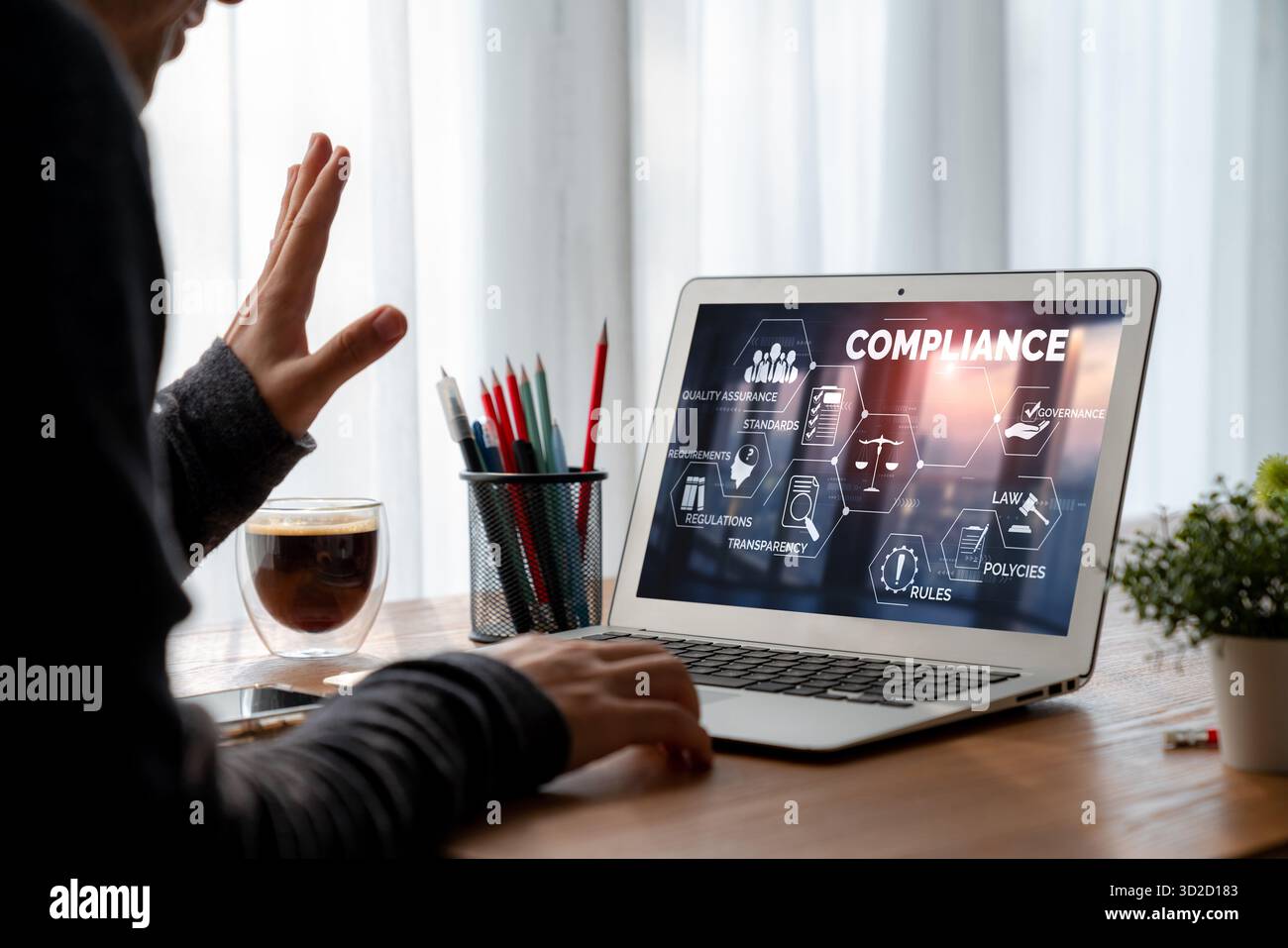 Système de conformité pour les entreprises Modish Online afin de répondre aux normes de qualité Banque D'Images