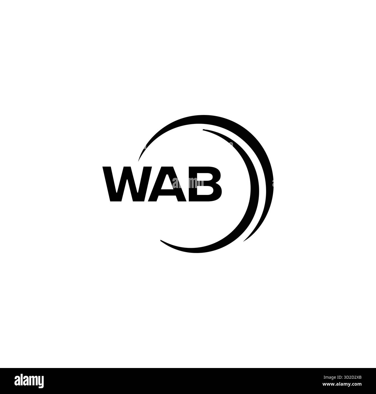Ensemble WAB, logo WAB. W A B DESIGN. Lettre blanche WAB. WAB, W A B logo. Lettre initiale WAB lettre logo ensemble, cercle lié monogramme majuscule Illustration de Vecteur