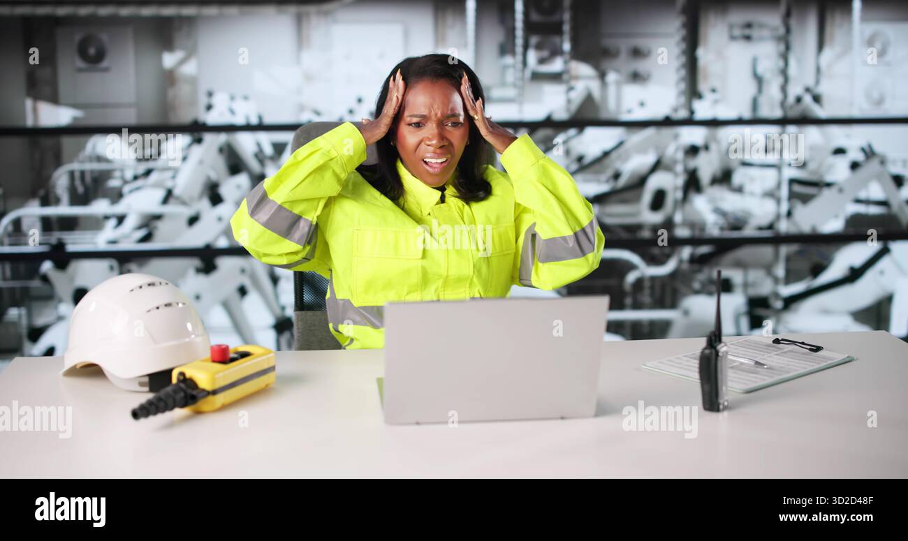 Une cyber-attaque choque l'industrie automobile suite à la découverte d'une faille de sécurité en usine. Banque D'Images