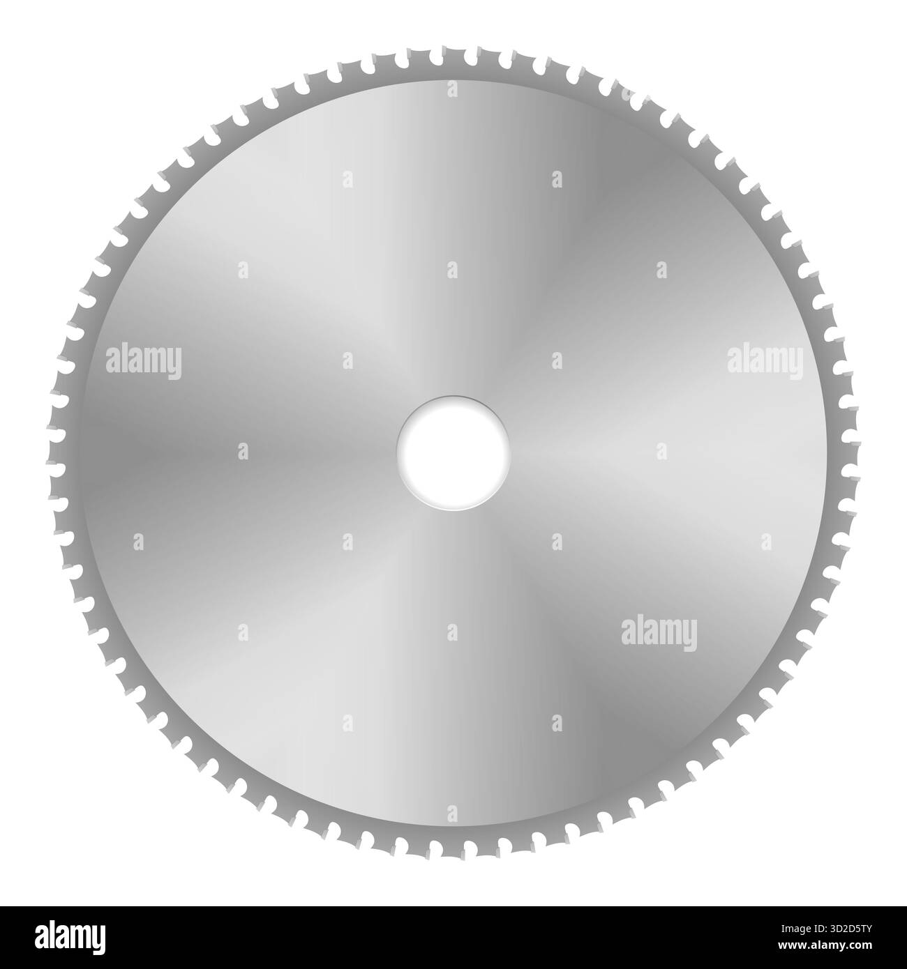 Lame de scie sur fond blanc. Illustration vectorielle. Banque D'Images