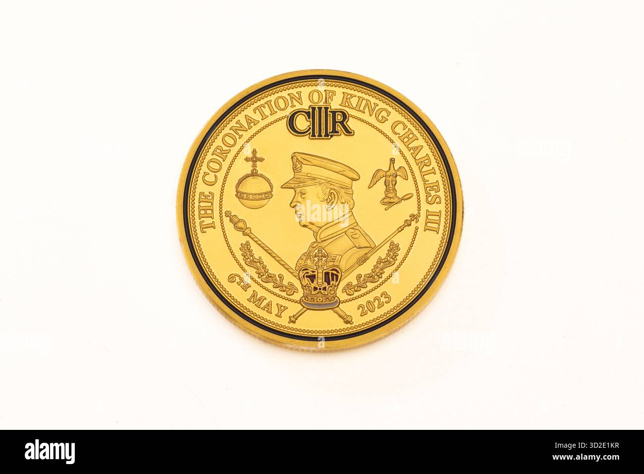 Une pièce maçonnique célébrant le couronnement du roi Charles III Banque D'Images