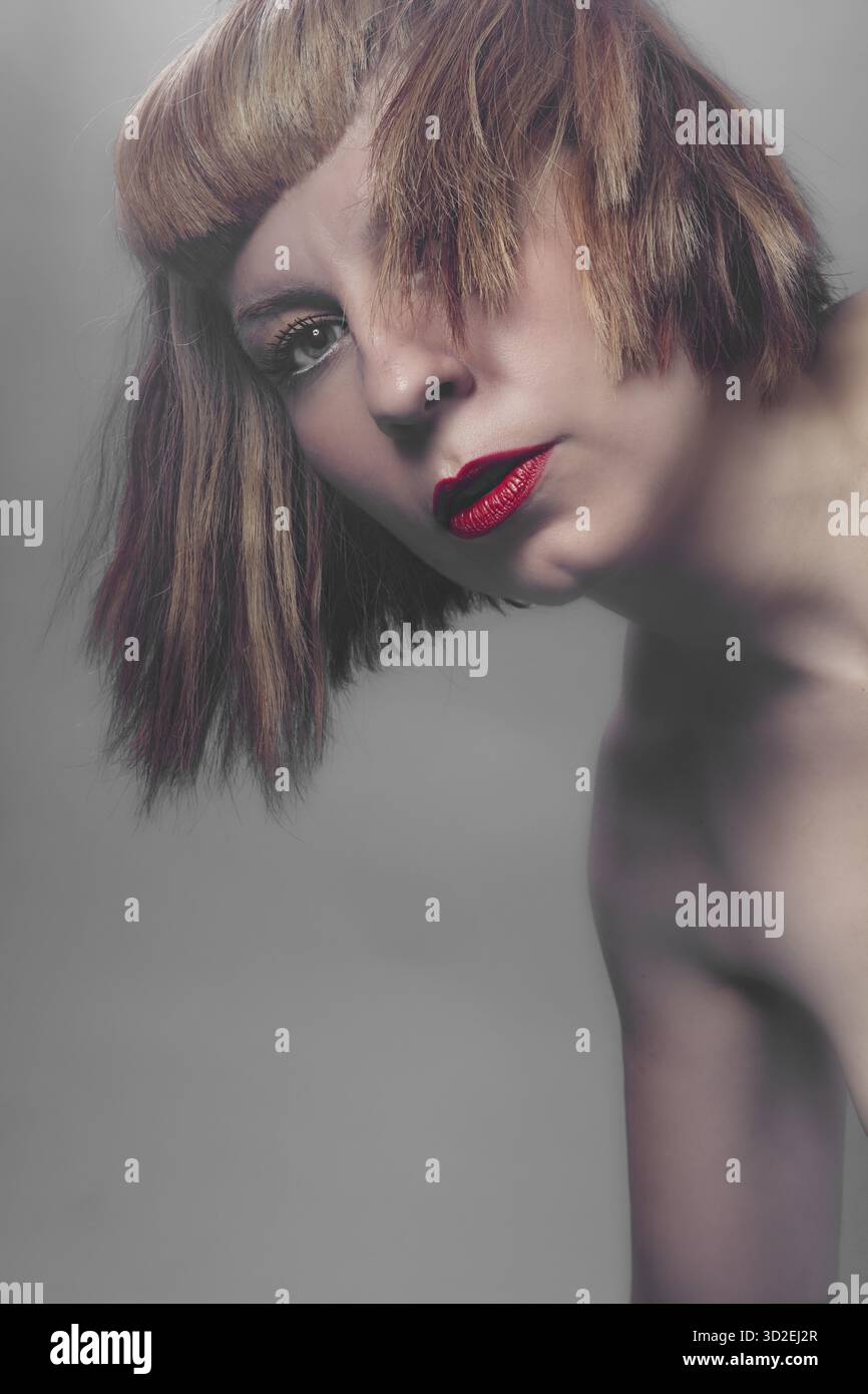 La mode, sensual blonde woman in Lingerie sensuelle Banque D'Images