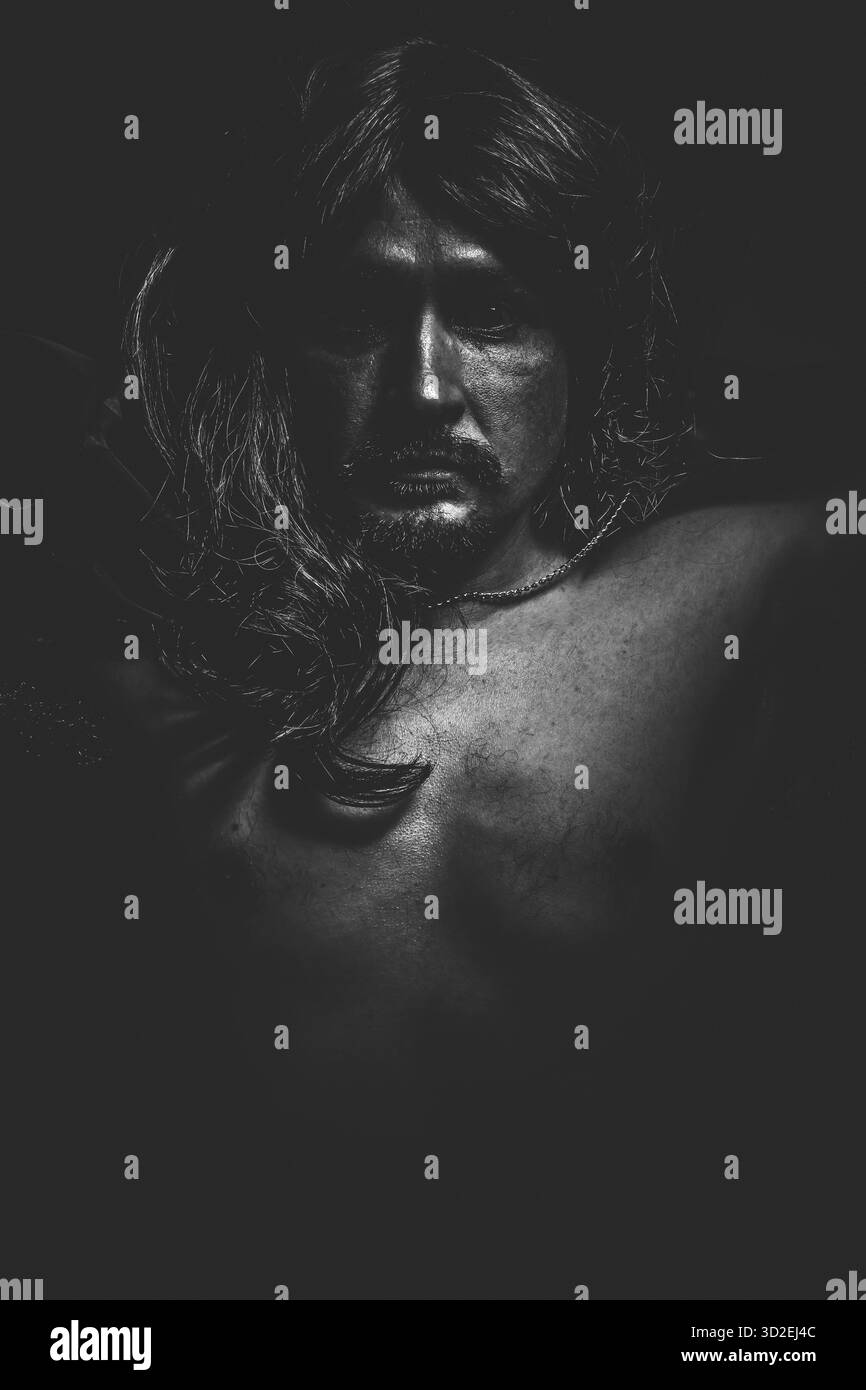 Vampire, modèle masculin, mal, aveugle, ange déchu de la mort Banque D'Images