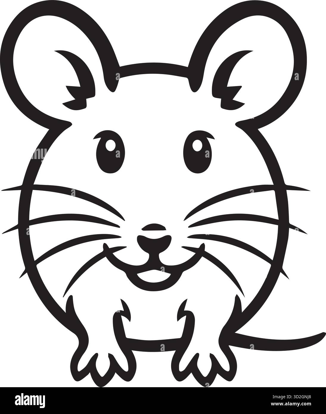 Illustration vectorielle de silhouette de souris. Illustration de Vecteur
