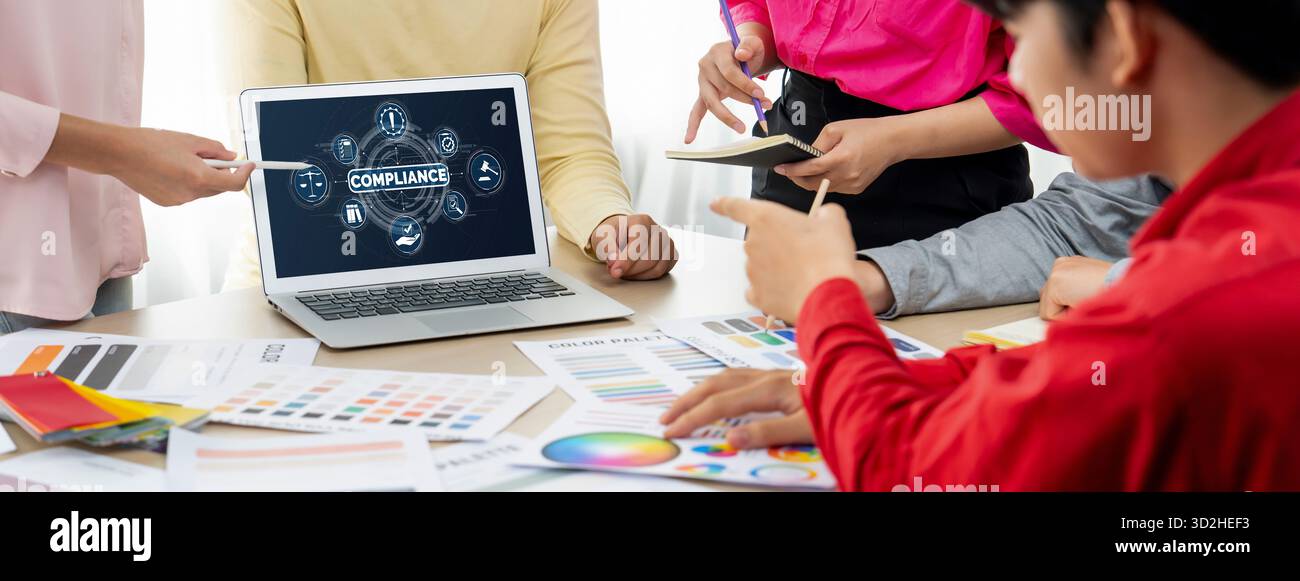 Système de conformité pour les affaires d'entreprise en ligne Brisk pour répondre à la norme de qualité Banque D'Images