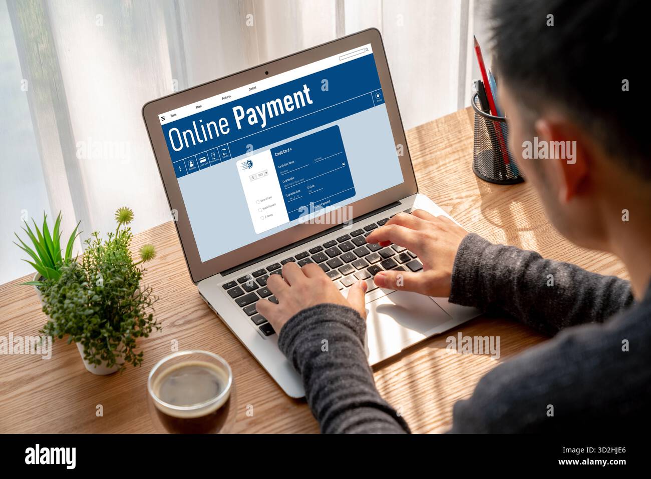 Plate-forme de paiement en ligne pour le transfert d'argent modish sur Internet netowrk Banque D'Images