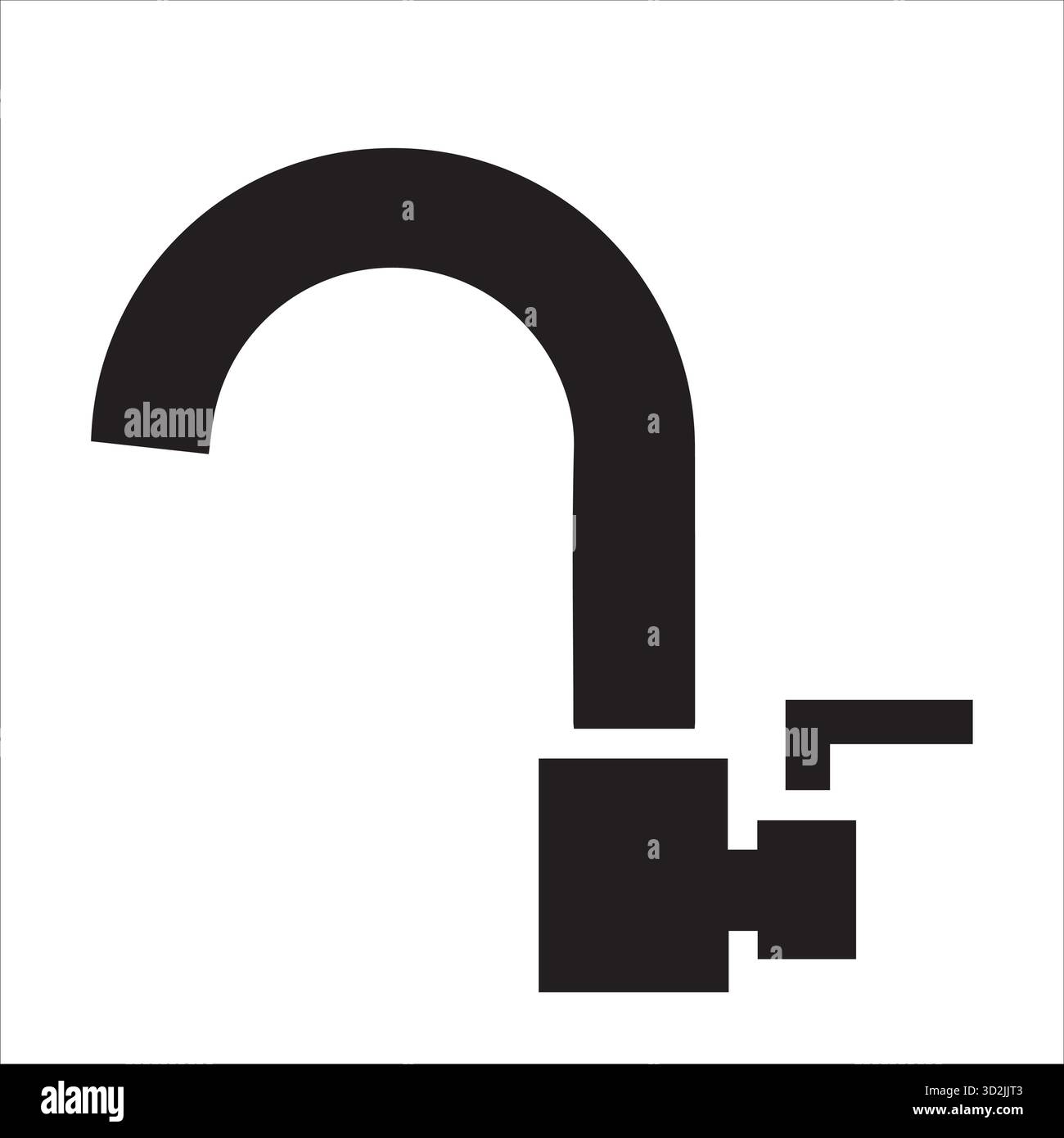 Robinet de cuisine avec poignée unique, robinet d'évier moderne pour salle de bains et cuisine Illustration de Vecteur