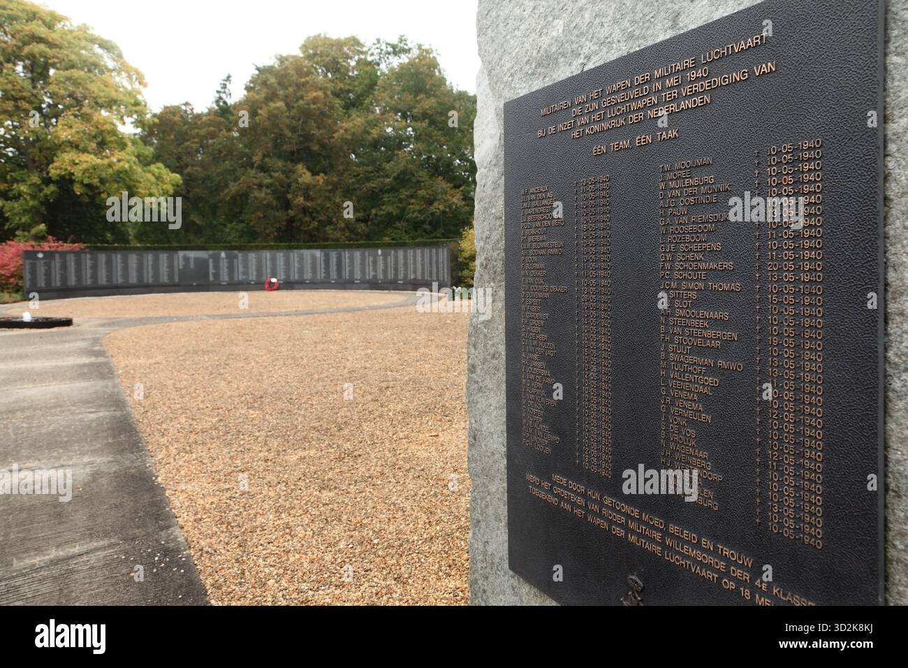 Jardin commémoratif de l'armée de l'air royale néerlandaise, Soesterberg, Utrecht, pays-Bas Banque D'Images