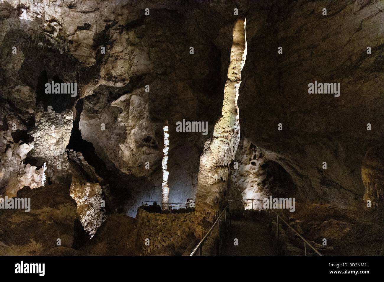 Totem polaes aux grottes de Carlsbad, Nouveau-Mexique, États-Unis Banque D'Images