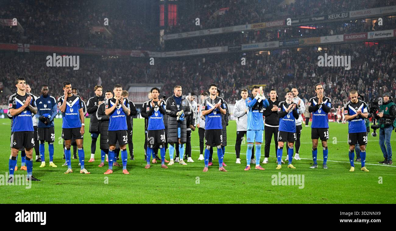 Team HSV Hamburg après le match Cologne, 2 novembre 2025, Football, Bundesliga [Bundesliga], FC Cologne - HSV Hambourg Hambourg Banque D'Images