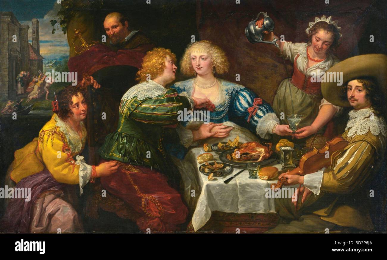 La parabole du fils prodigue, peinture de Jan Cossiers Banque D'Images