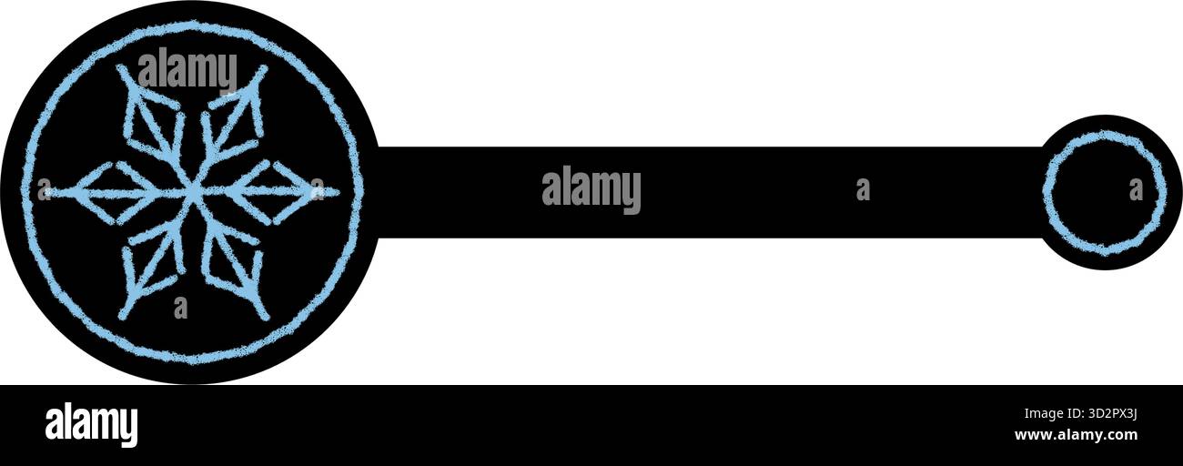 Icône d'étiquette de flocon de neige bleu Illustration de Vecteur